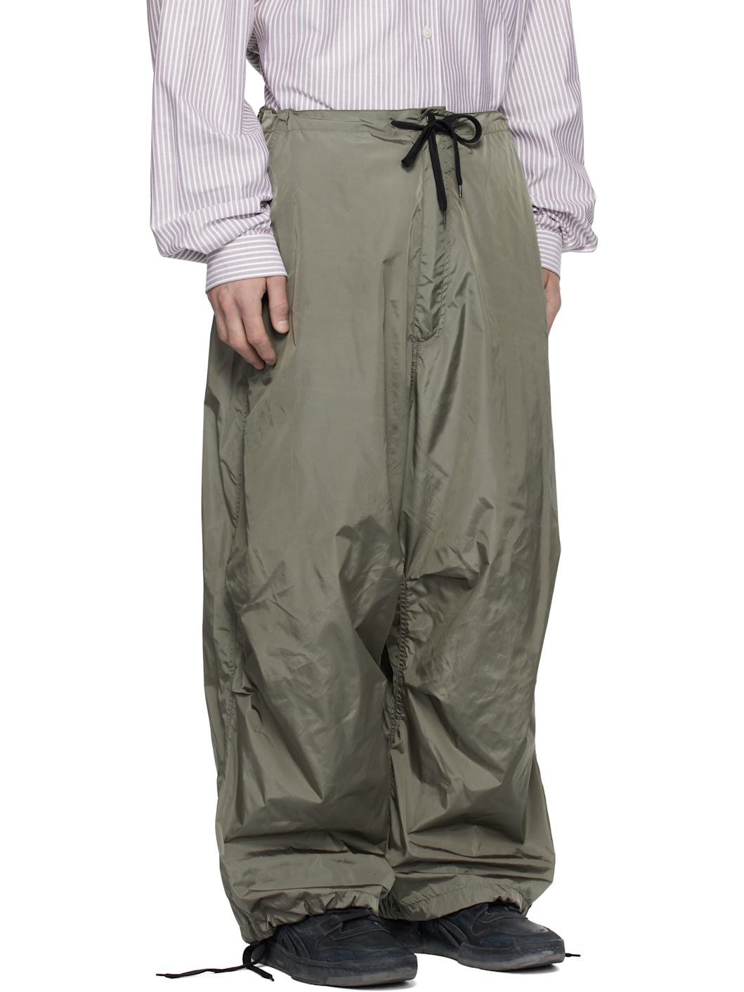 Taupe Reebok Edition Satin Track Pants - 2