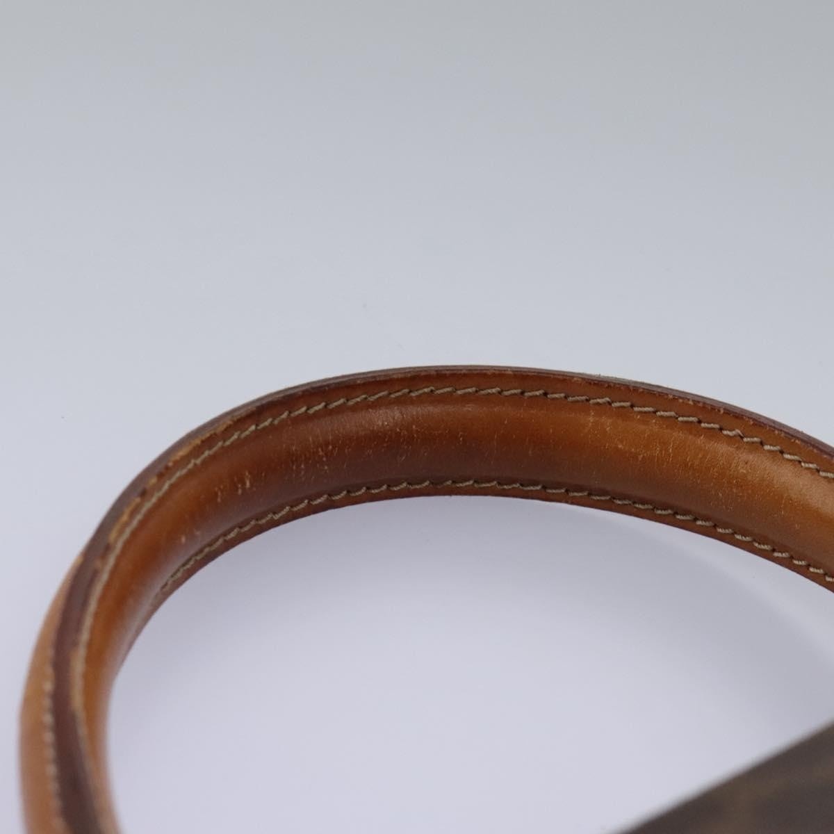 CELINE Macadam Canvas Hand Bag Pvc Leather Brown Gold - 10