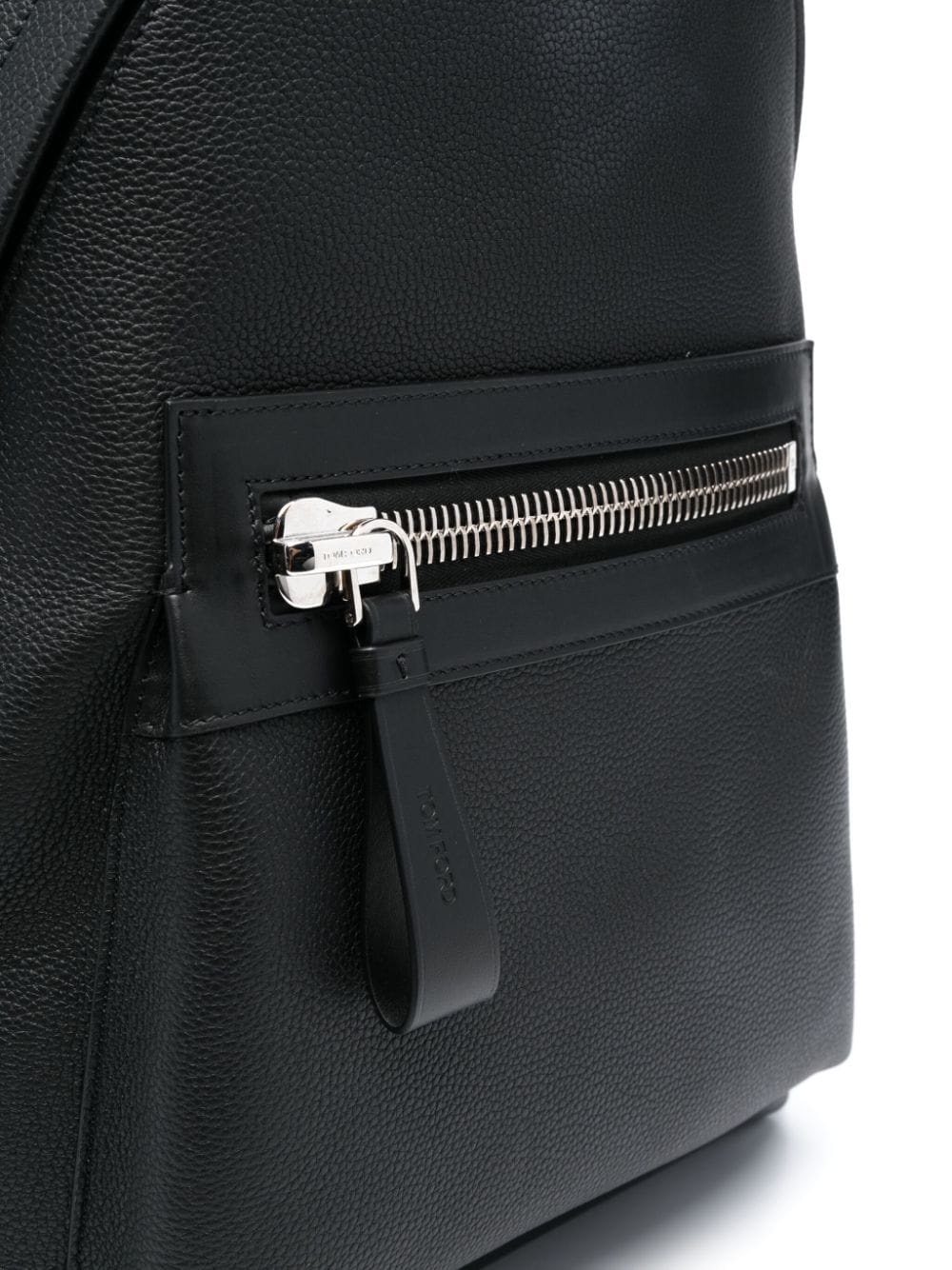 zip-pocket leather backpack - 4