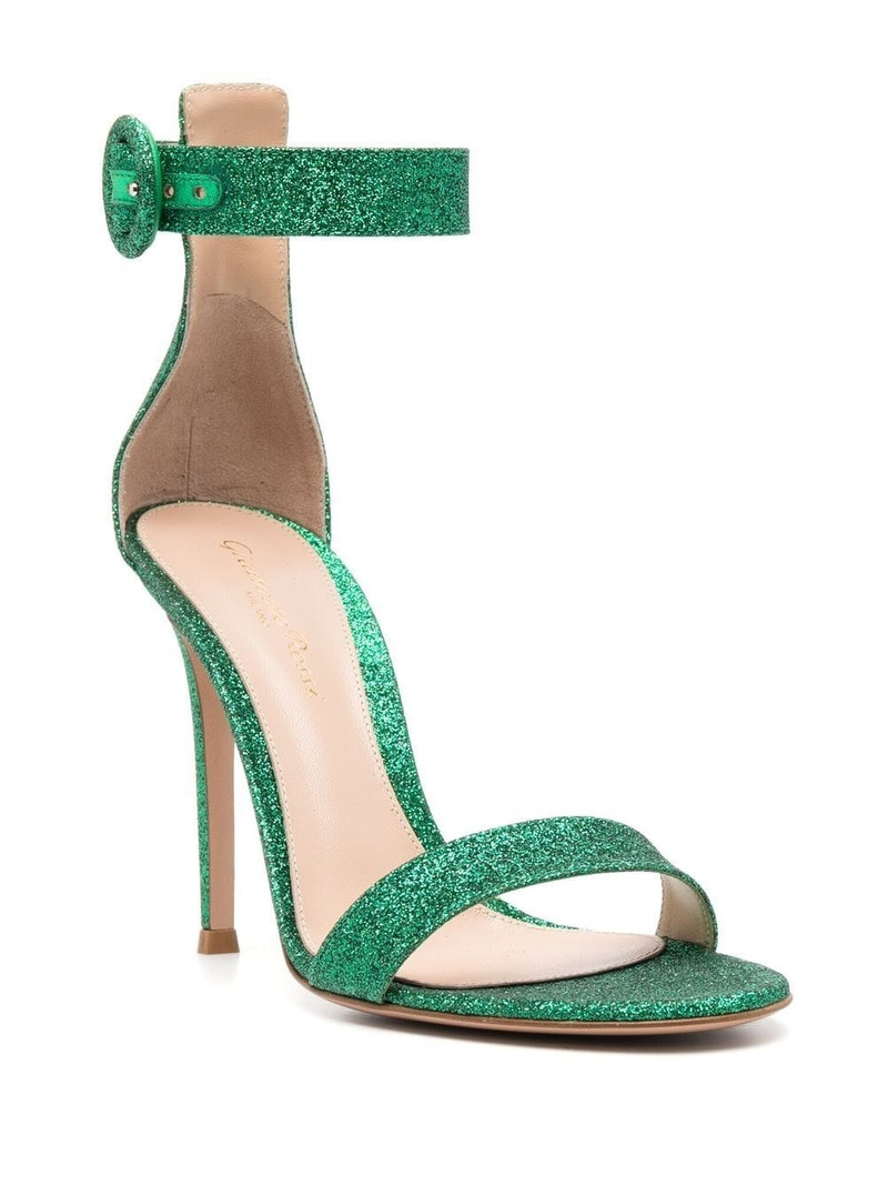 Gianvito Rossi Portofino 105mm glitter sandals outlook