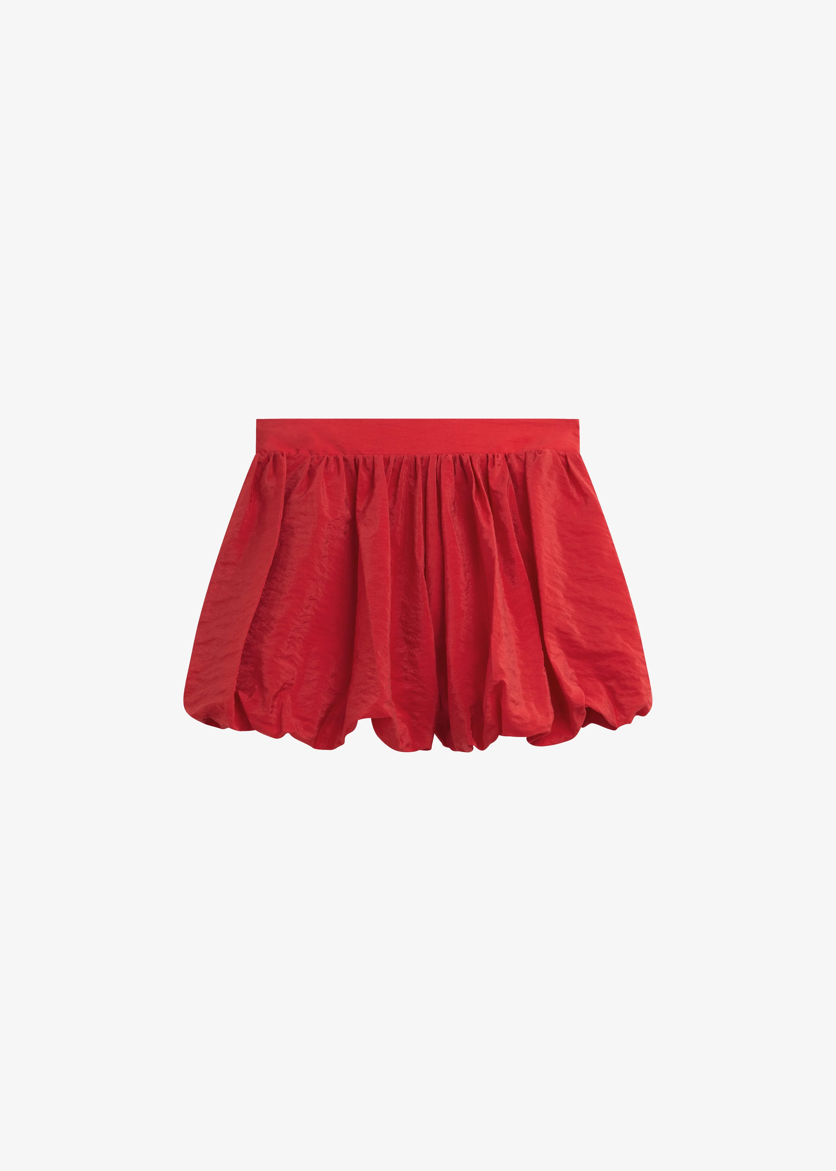 Alina Bubble Hem Shorts - Red - 1