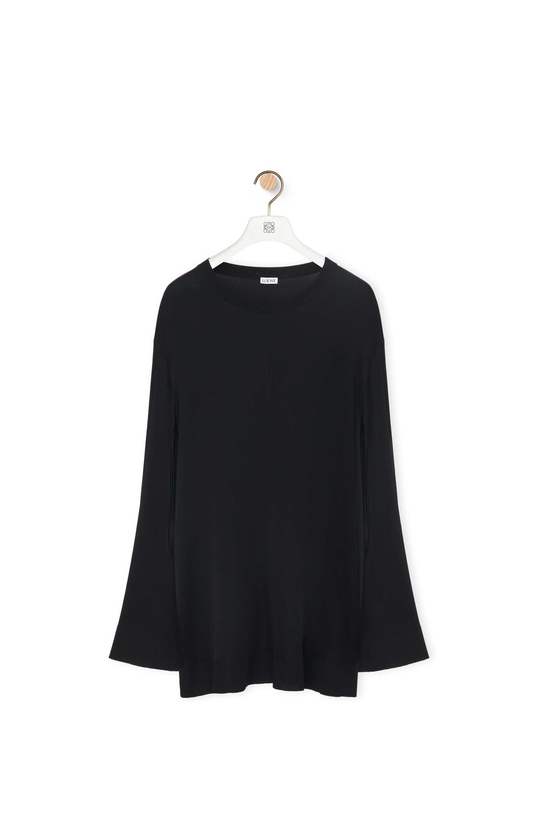 Open sleeve sweater in viscose knit - 1