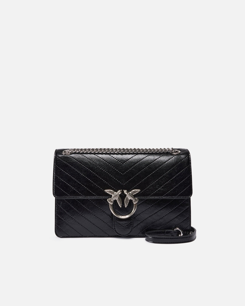 LOVE BAG ONE MEDIUM HANDBAG IN CHEVRON LEATHER 1