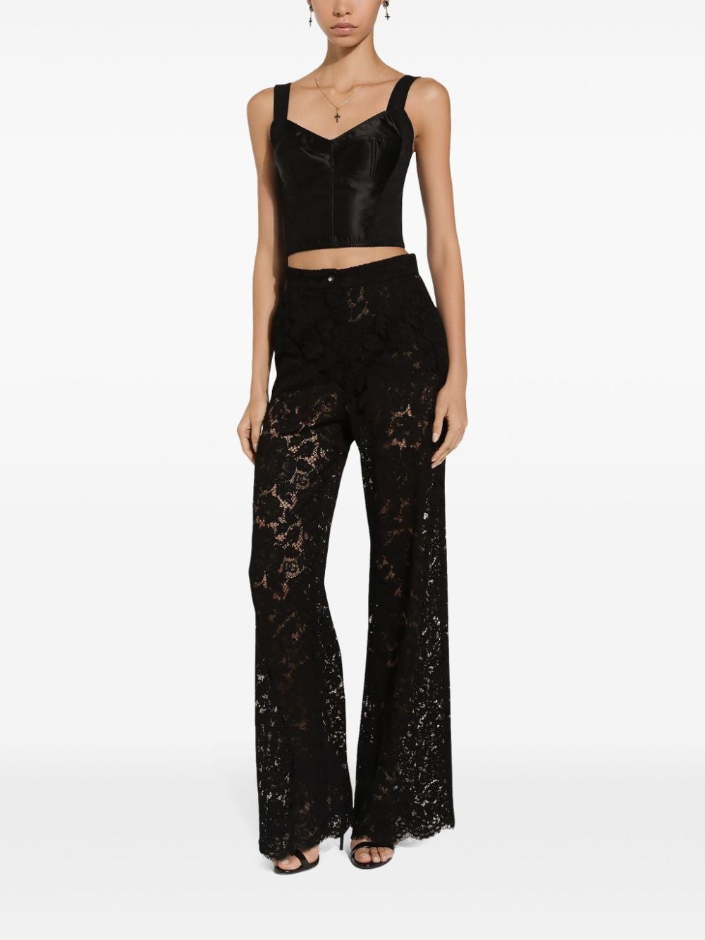 floral lace trousers - 3