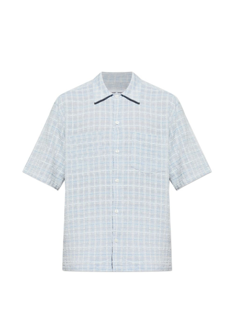 checked-pattern chest-pocket shirt 1