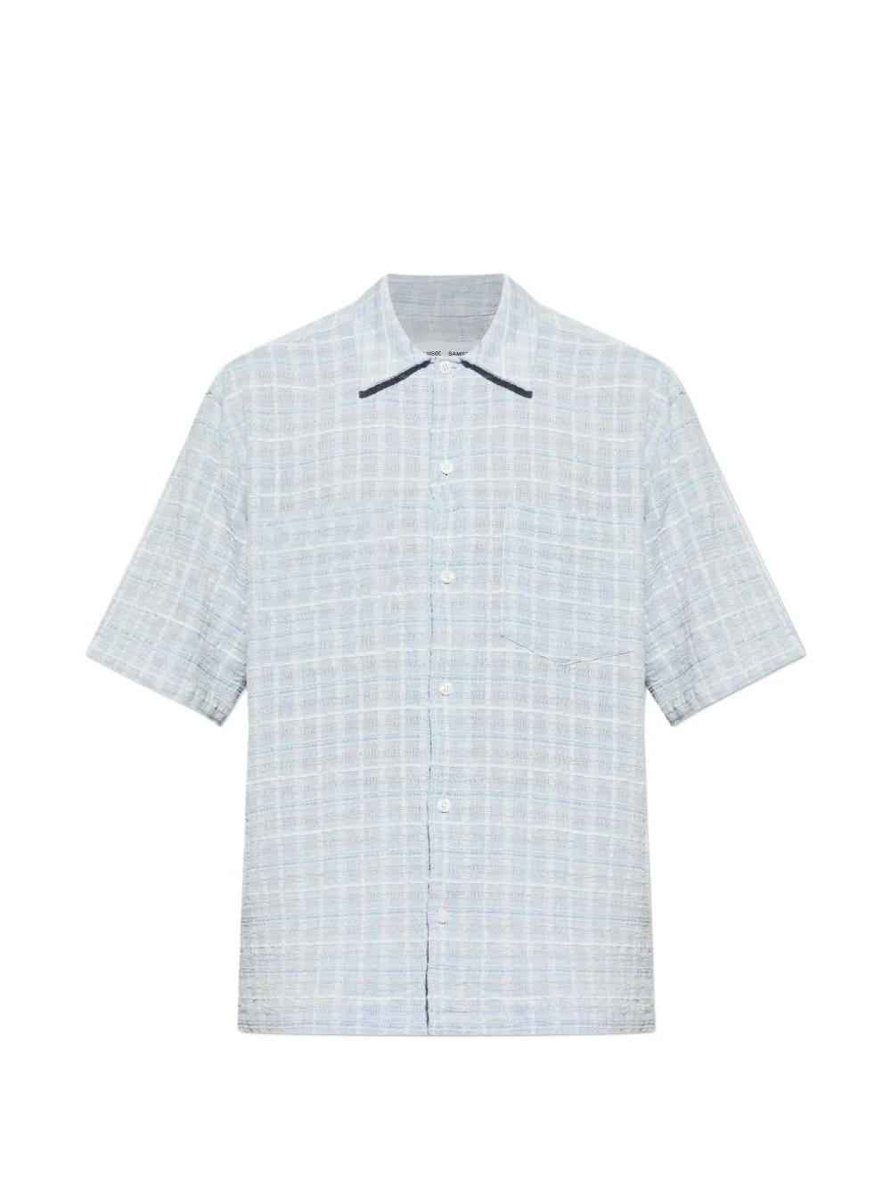 checked-pattern chest-pocket shirt - 1