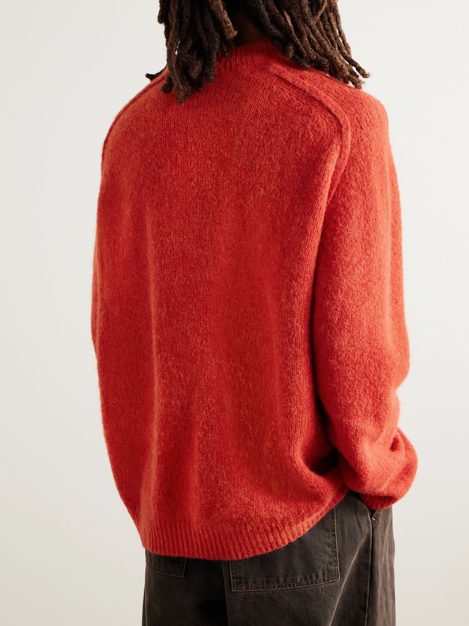 Tyler Alpaca-Blend Mock-Neck Sweater Red - 3