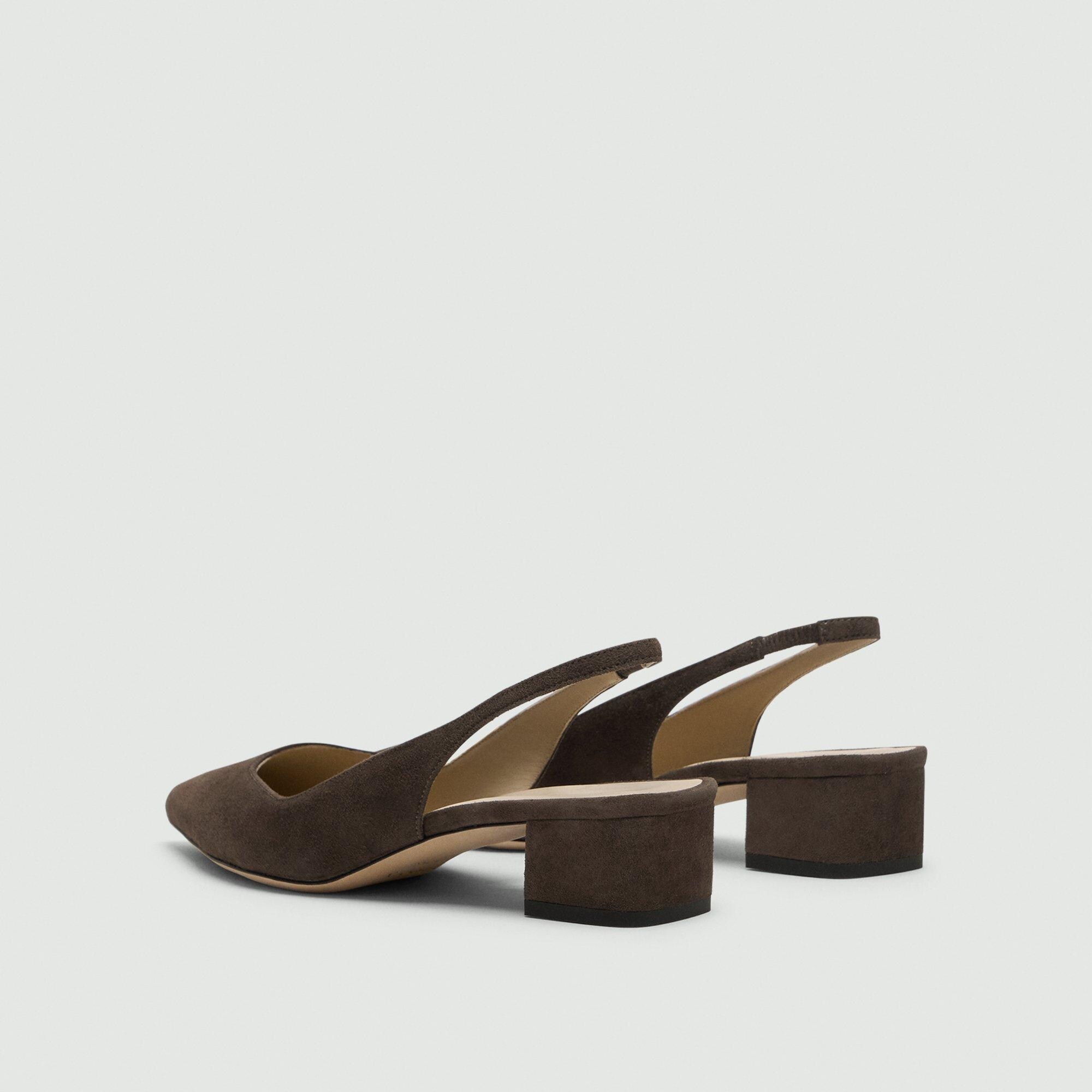 Block Heel Slingback in Suede - 4