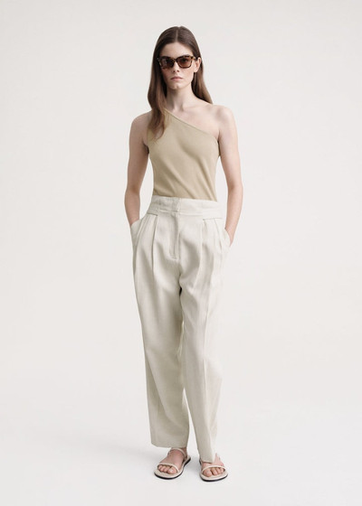 Totême Double-Pleated trousers ecru outlook