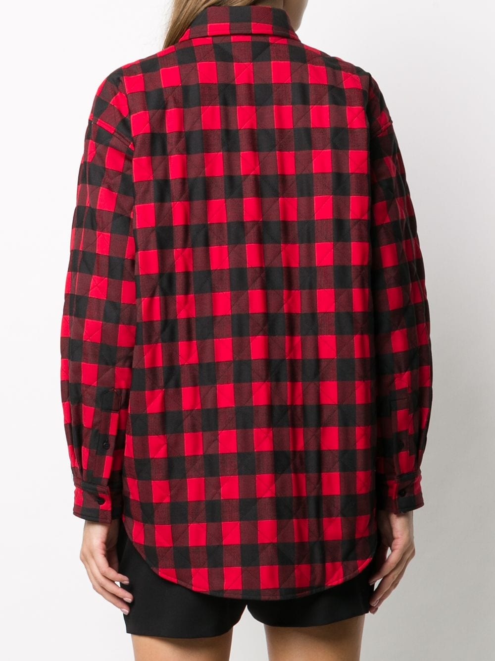 plaid button-front shirt - 4