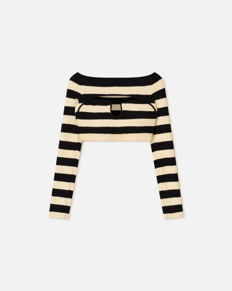 Striped Terry-Knit Top 1