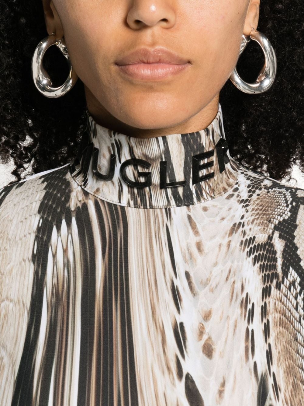 Warped Snakeskin-print bodysuit - 5