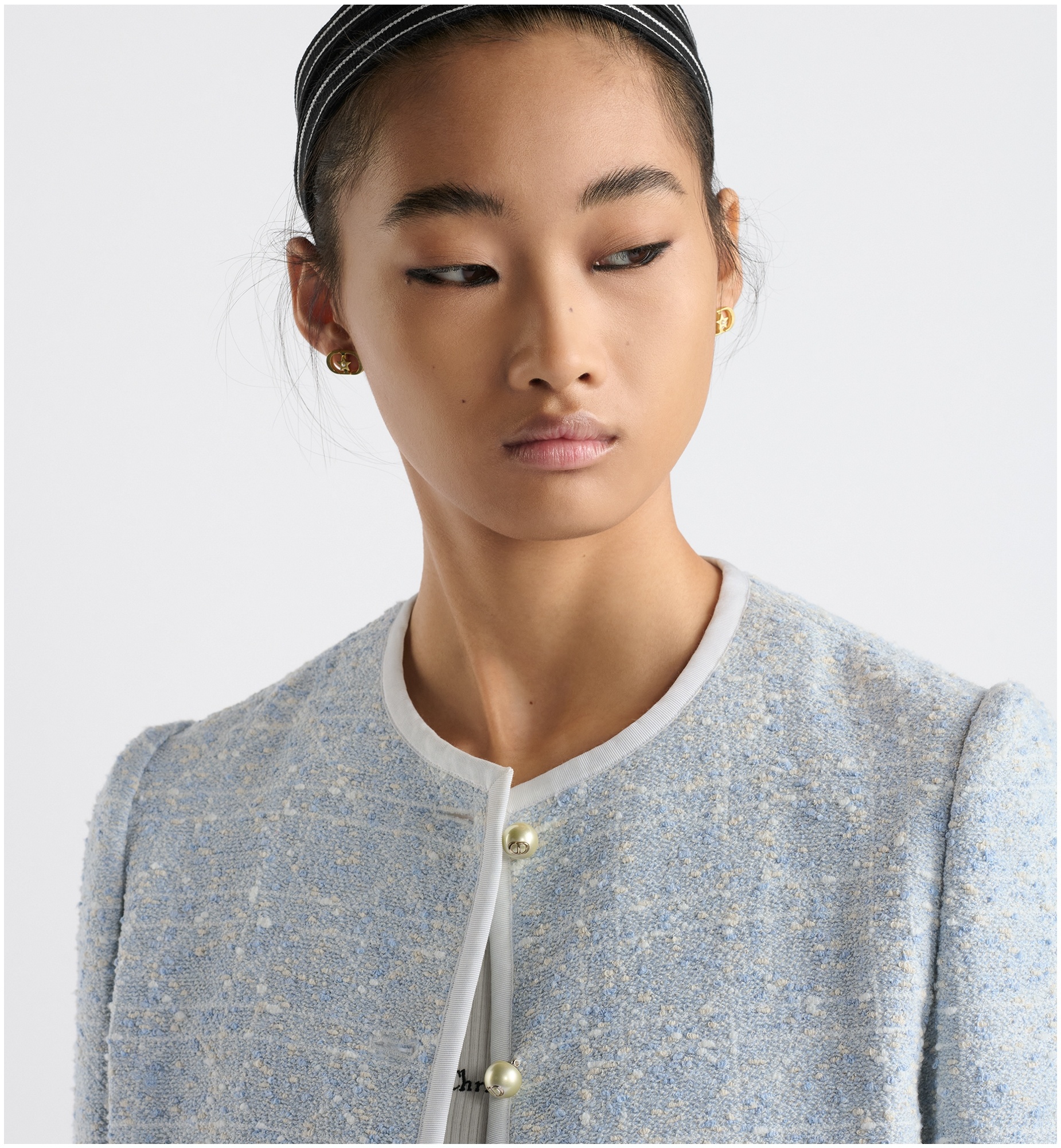 正規品★DIOR Macrocannage ブルゾン Macrocannage Jacket Beige Cotton-Blend Tweed Knit | DIOR