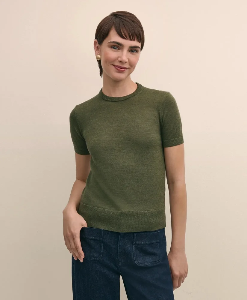 Ultimate Merino Wool Short-Sleeve Sweater Shell - 1