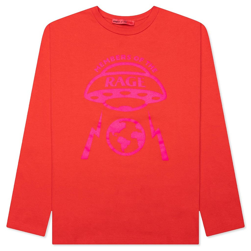 OVERSIZED PLANET L/S T-SHIRT - INFRARED 1