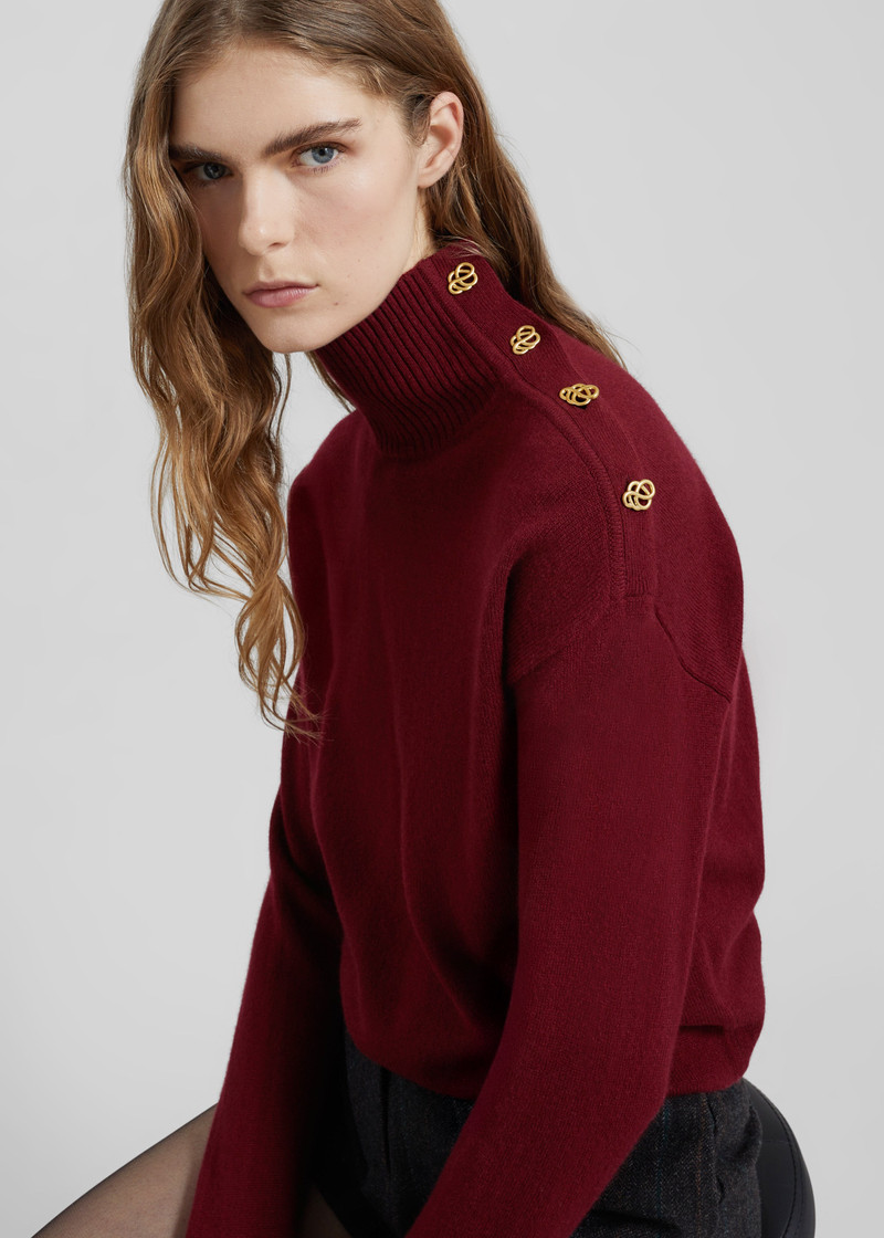 By Malene Birger Vanille Wool Sweater - Cabernet 4