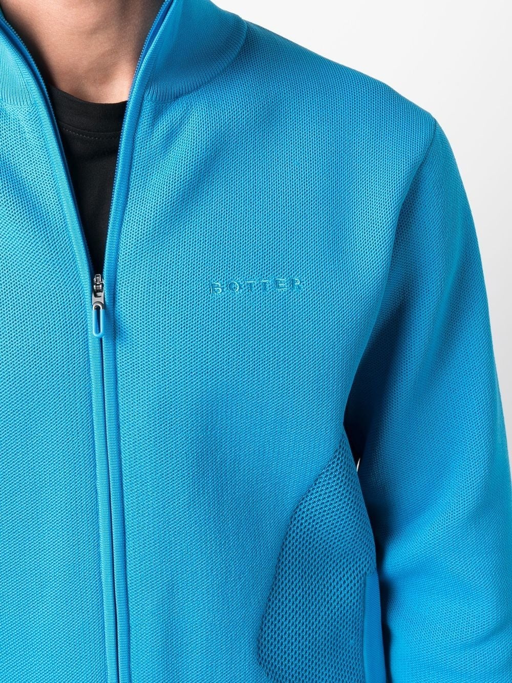 embroidered-logo zip-up sweatshirt - 5