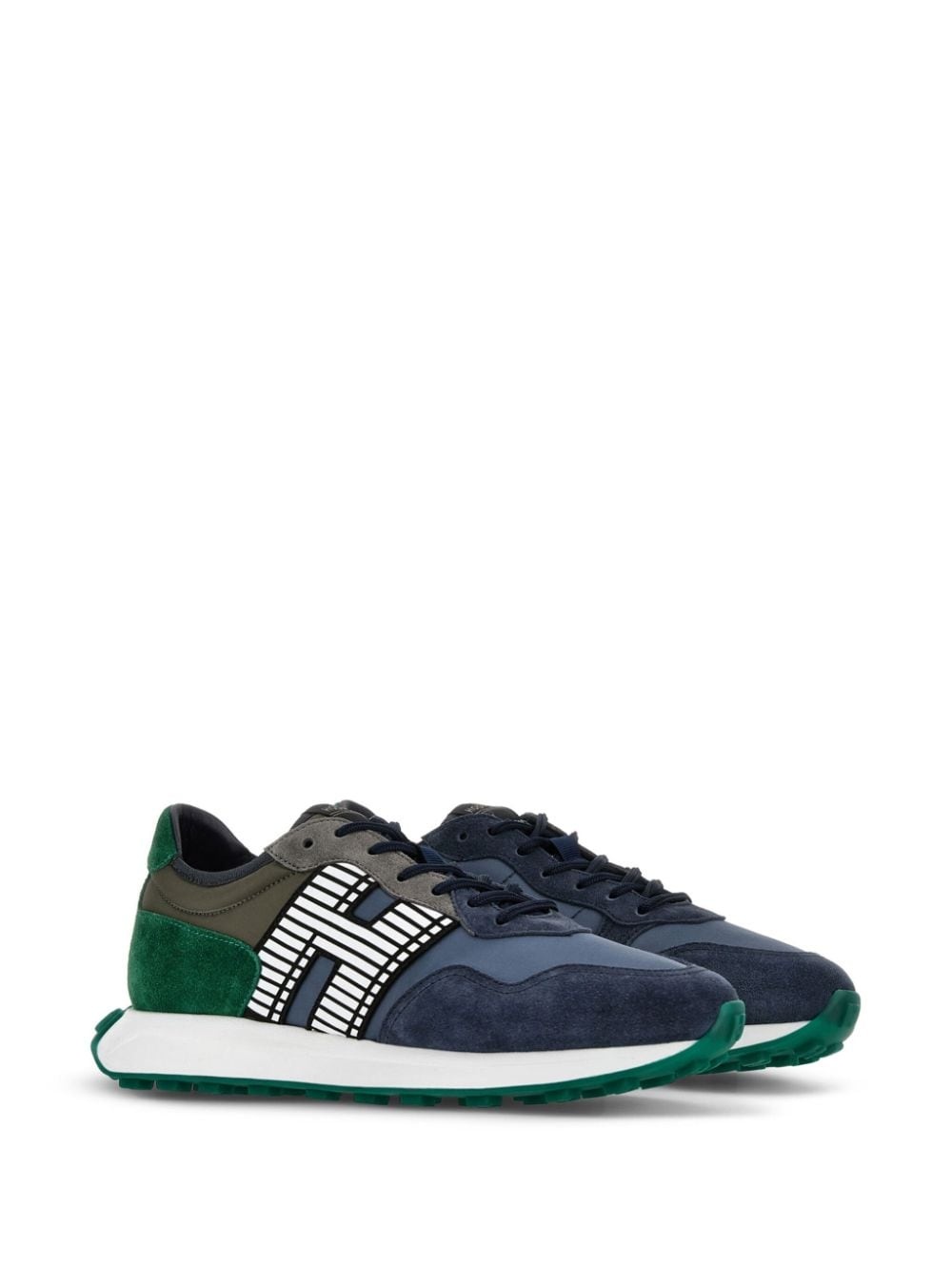 H601 panelled suede sneakers - 2