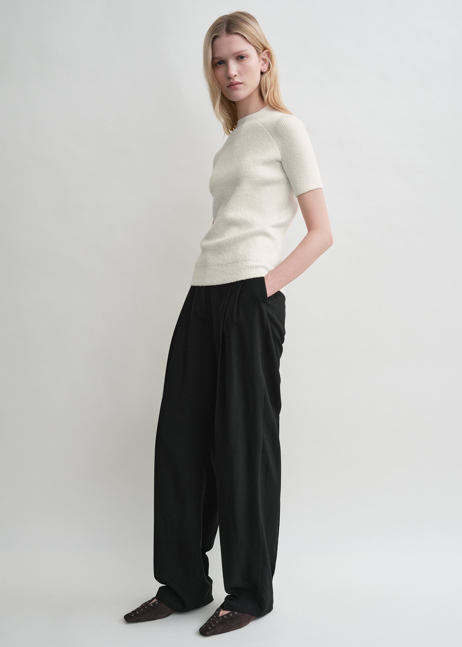 Raglan-sleeve terry knit white - 3