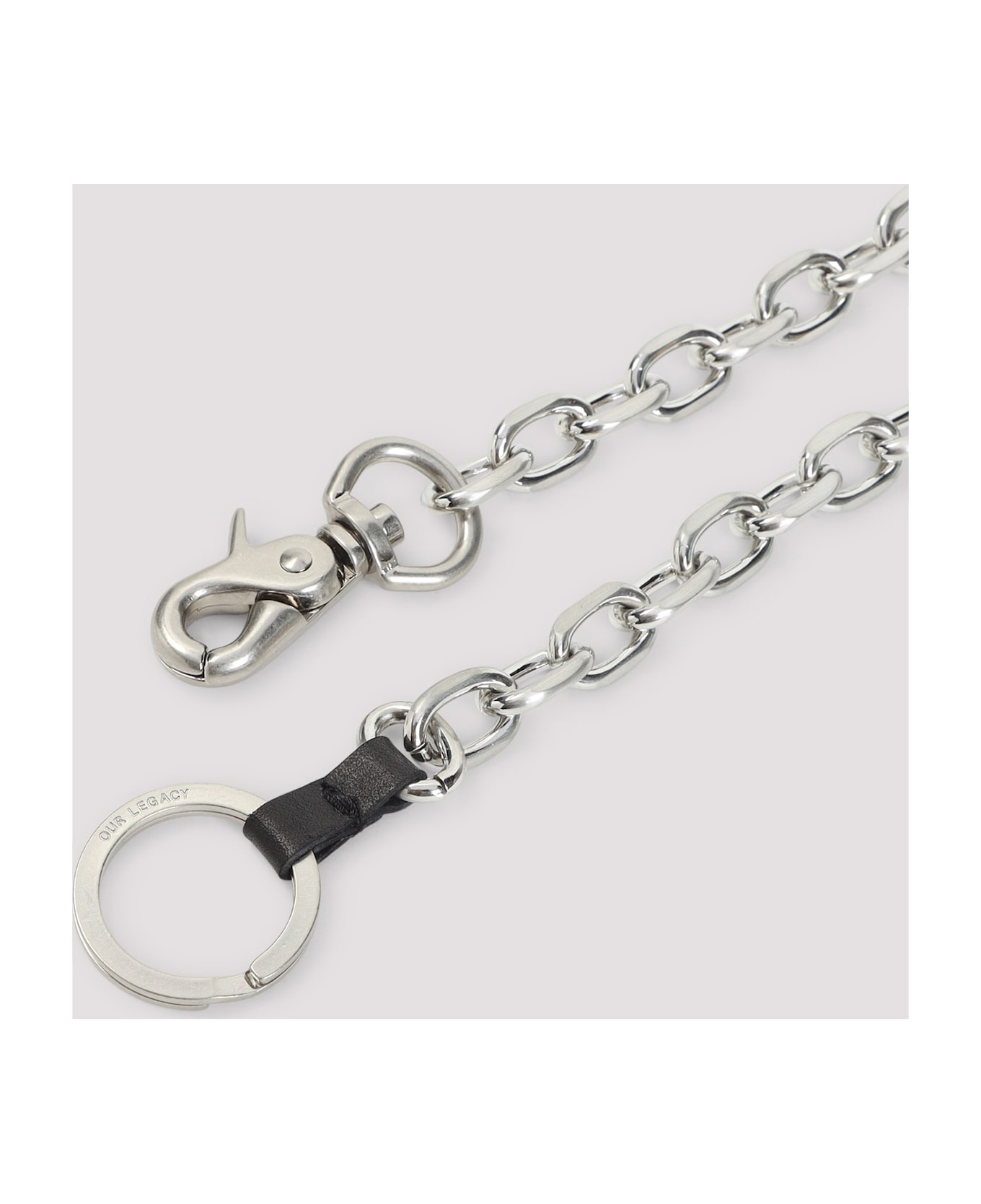 Ladon Matte Nickel Key Ring - 4
