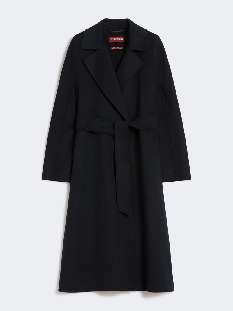 CLES Long wool, cashmere and silk coat - NAVY 1