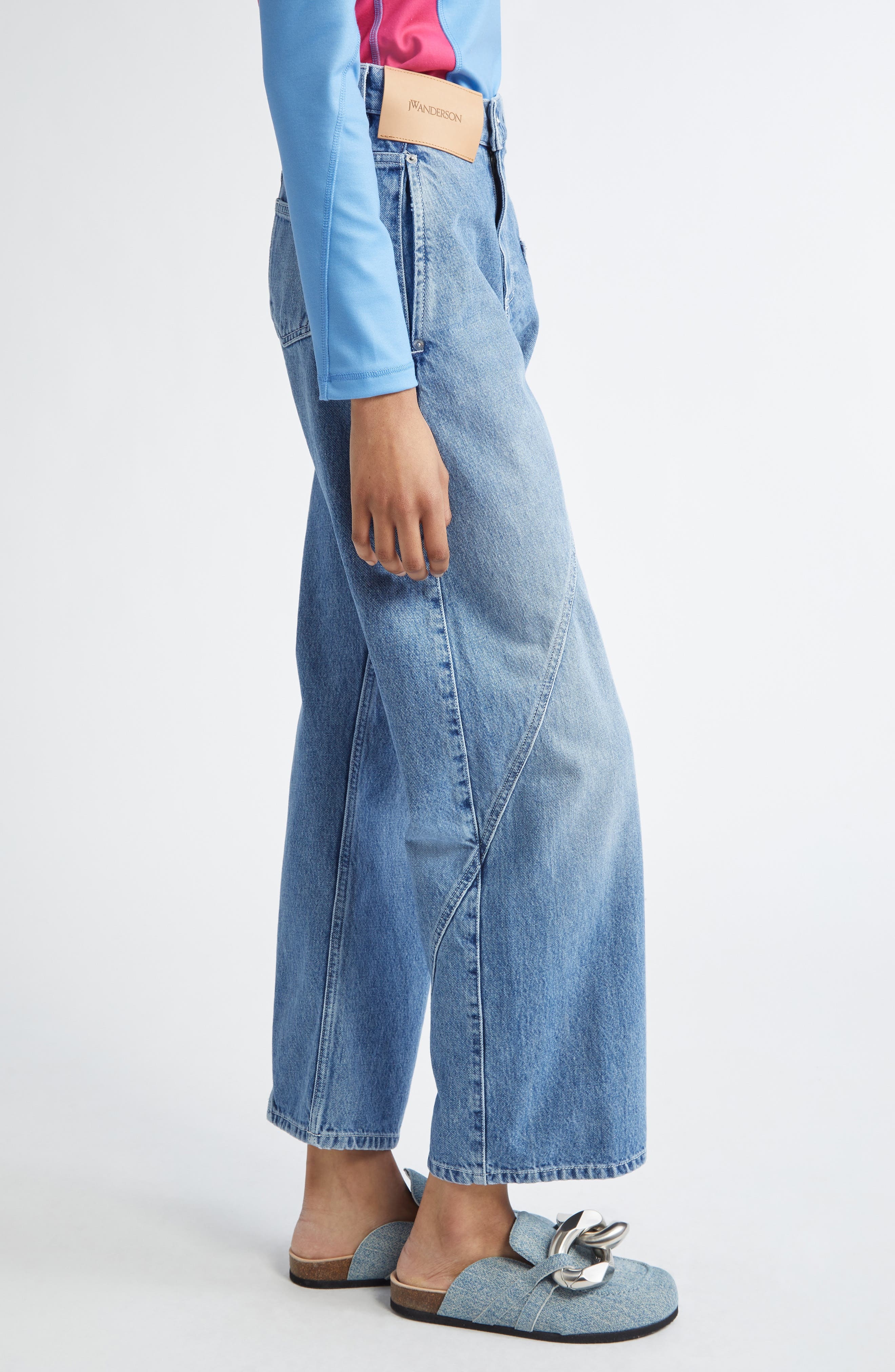 JW Anderson Twisted Workwear Jeans in Light Blue at Nordstrom - 4