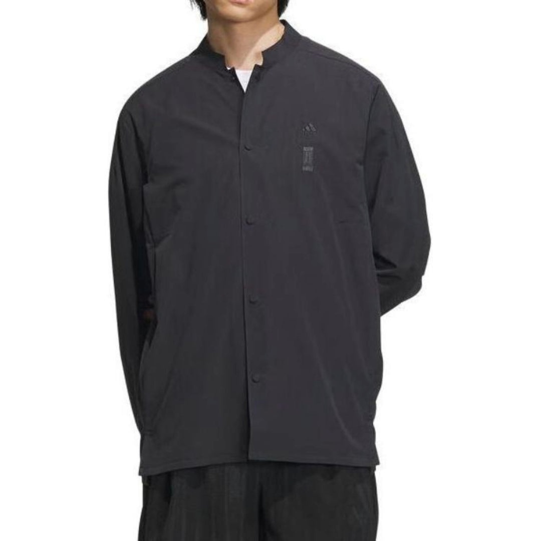 adidas Premium Woven Sport Long Sleeve Shirt Asia Sizing 'Black' IW1510 - 2