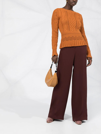 See by Chloé multi-knit ruffle trim jumper outlook