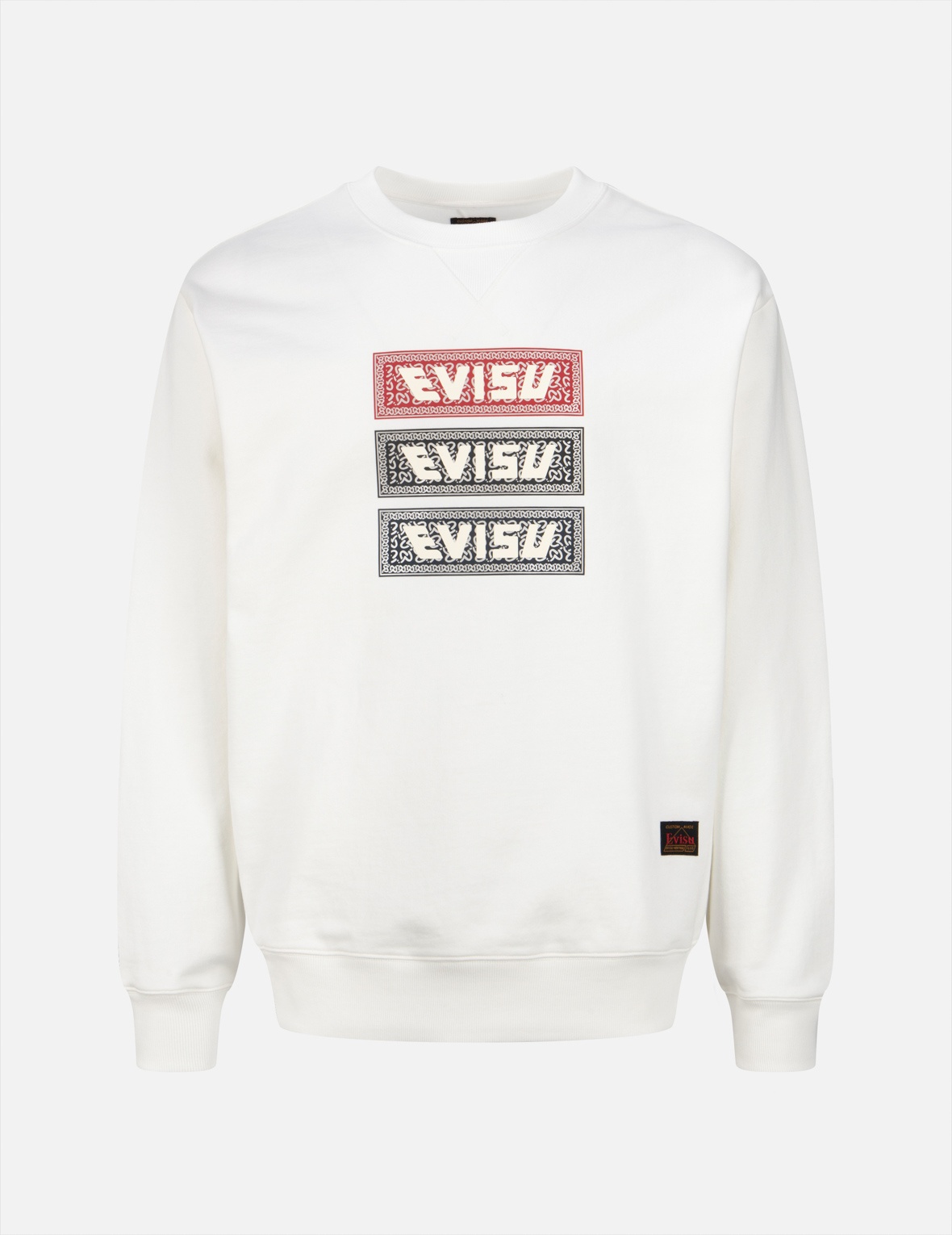 TRIPLE BOX LOGO PRINT RELAX FIT SWEATSHIRT - 1