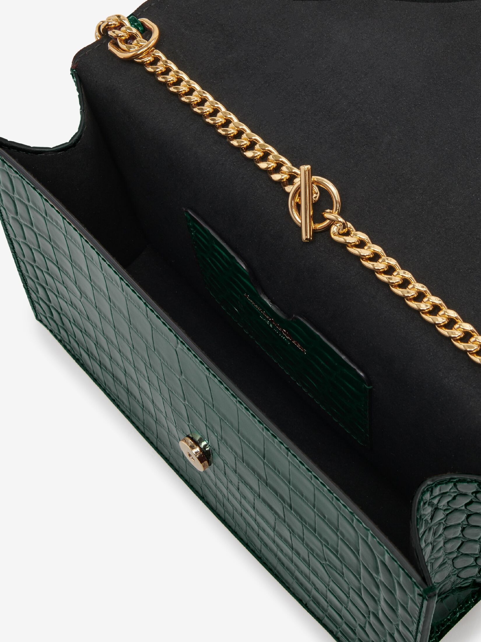 Women's Top Handle Skull Bag in Emerald - 4