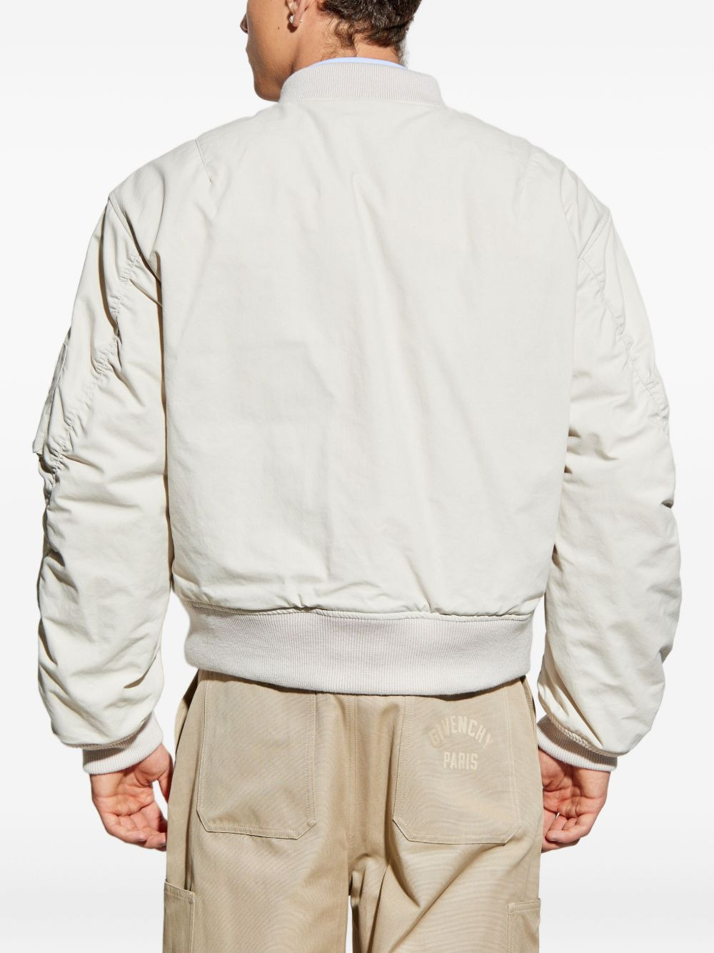 embroidered-logo bomber jacket - 4