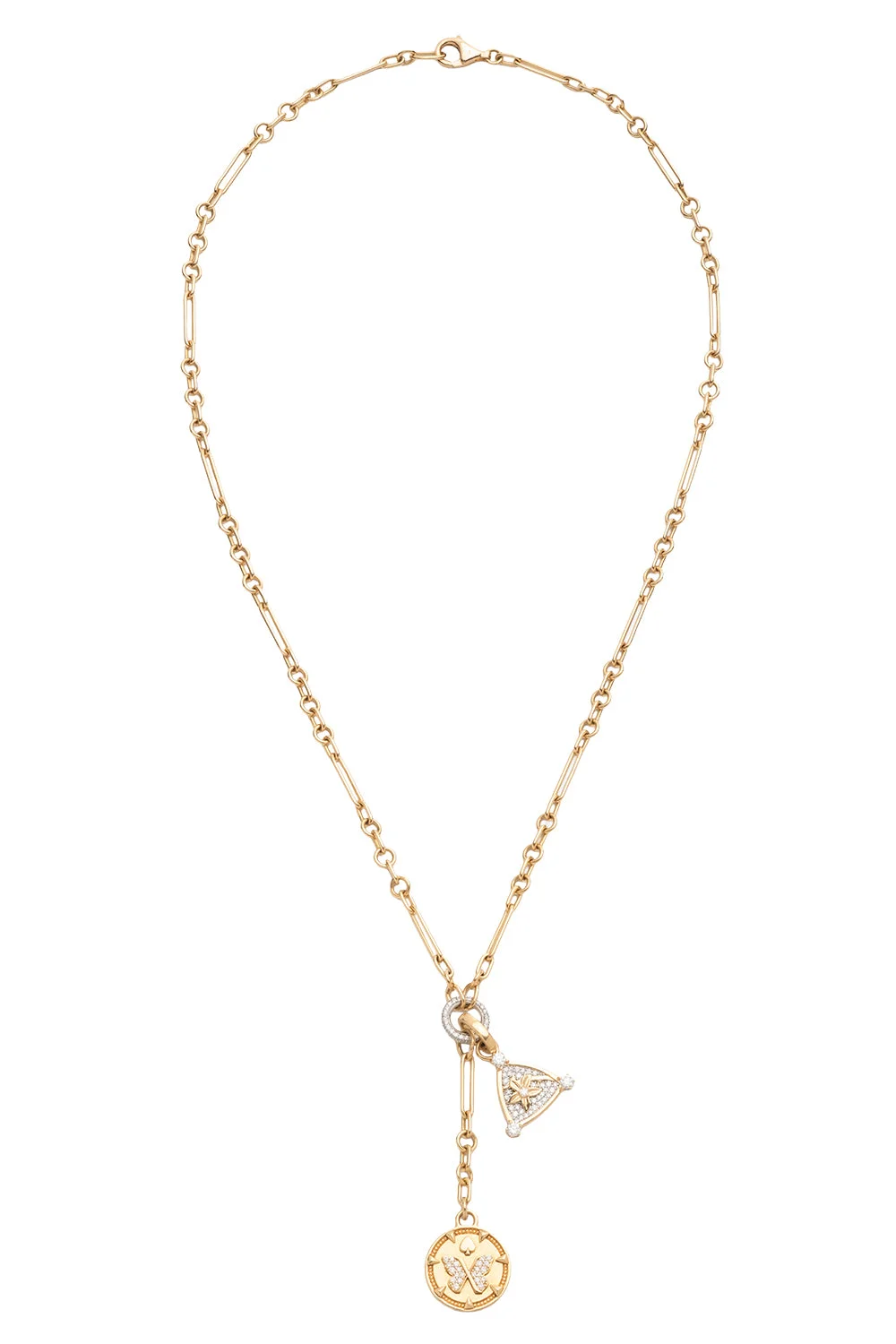 Reverie Resilience - Diamond Butterfly Blossom Mixed Clip Extension Necklace - 1