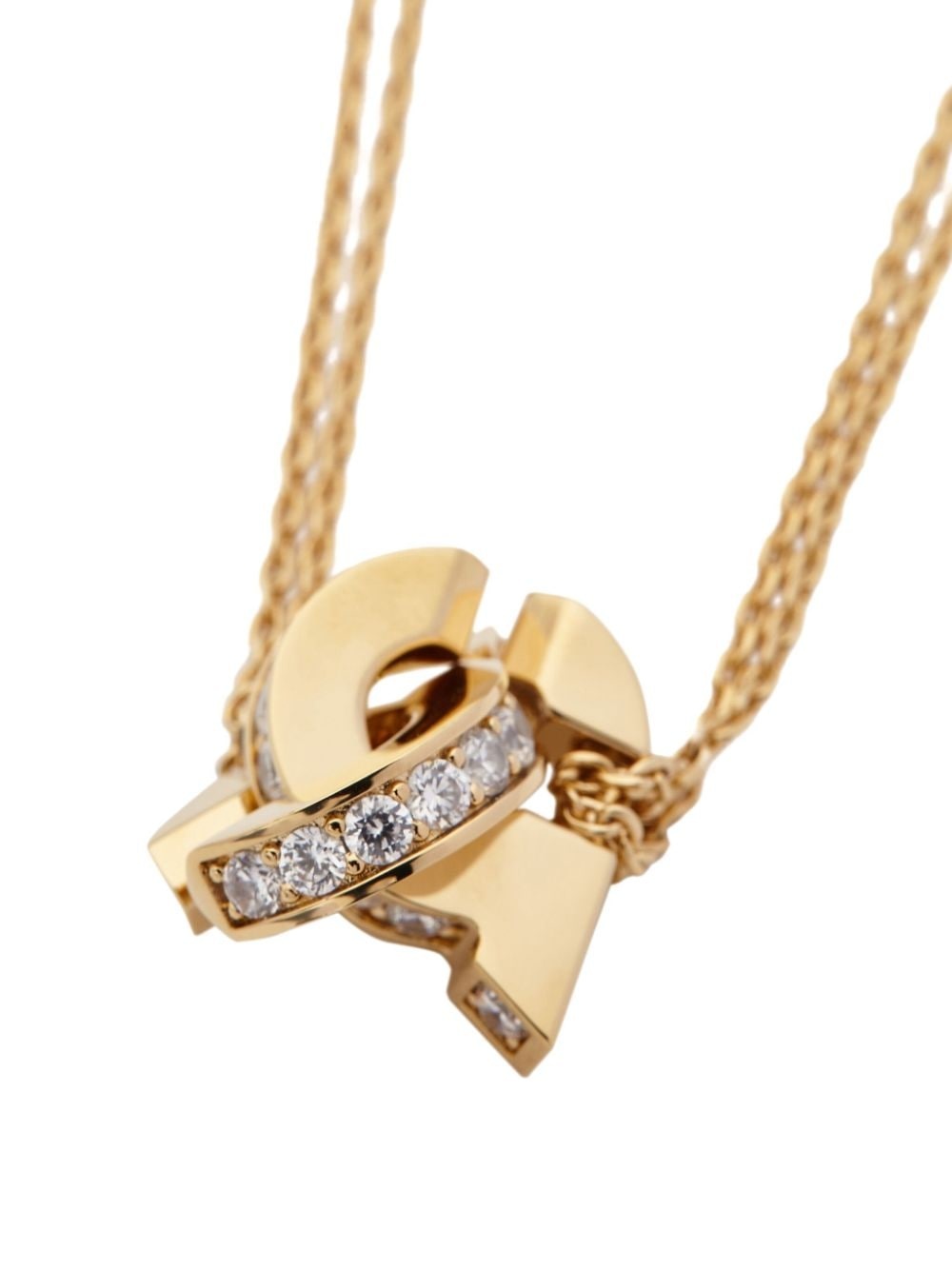 Double Gancini pendant necklace - 2