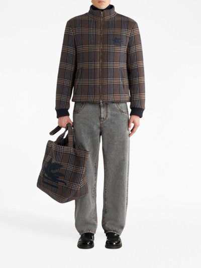 Etro check-pattern padded jacket outlook