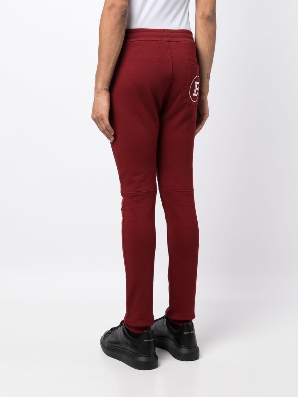 logo-print biker track pants - 4