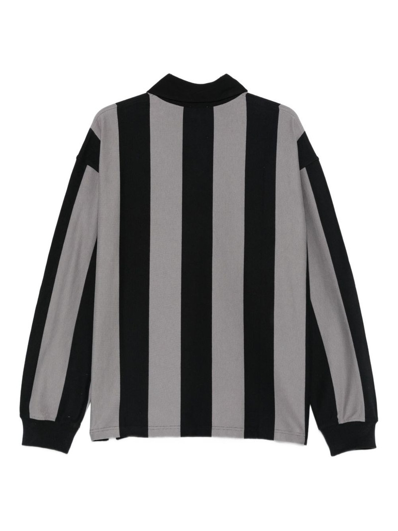 AGOLDE vertical-stripe polo shirt outlook