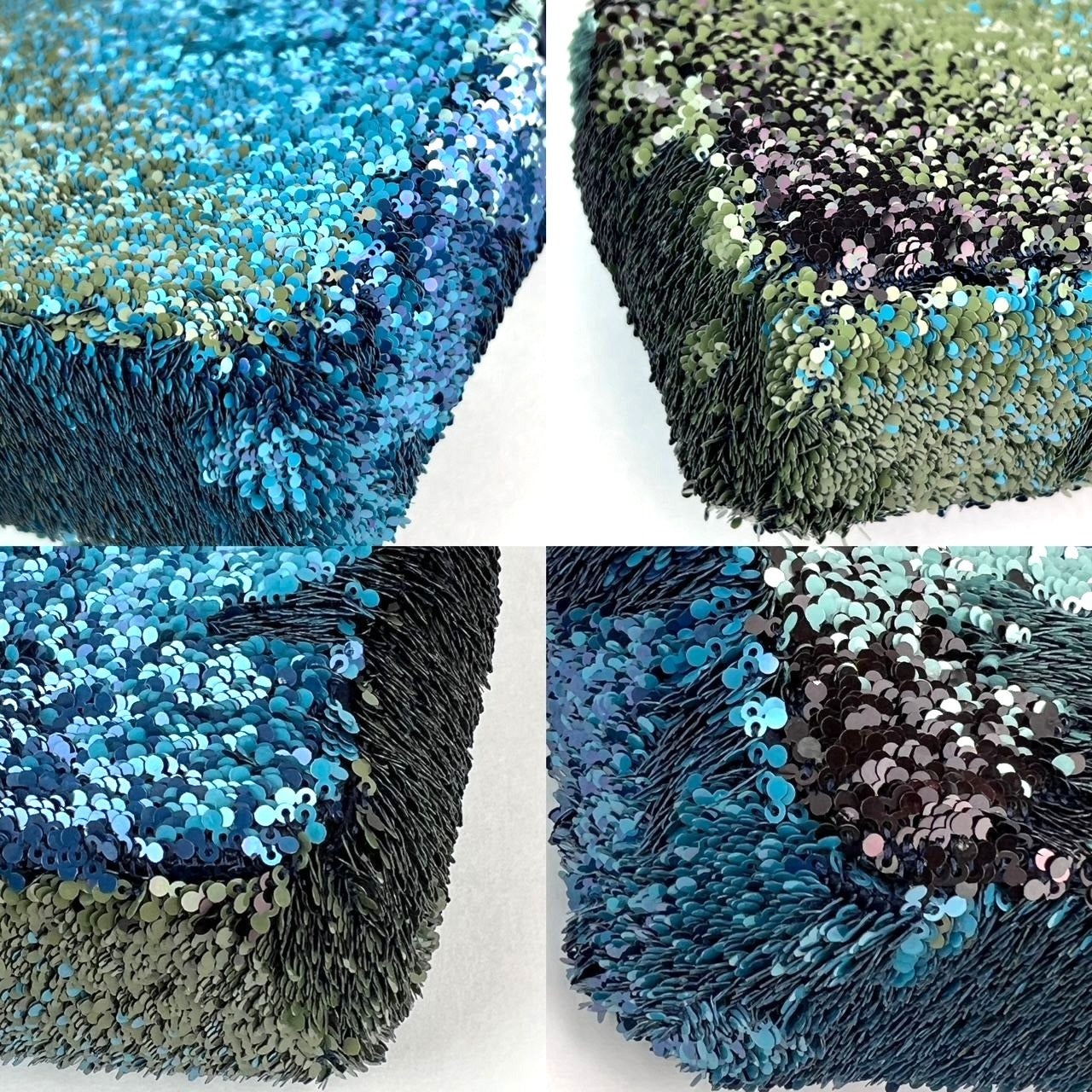 Chanel Shaded Sequins Mini Flap Green, Blue, black Shoulder Bag - 8