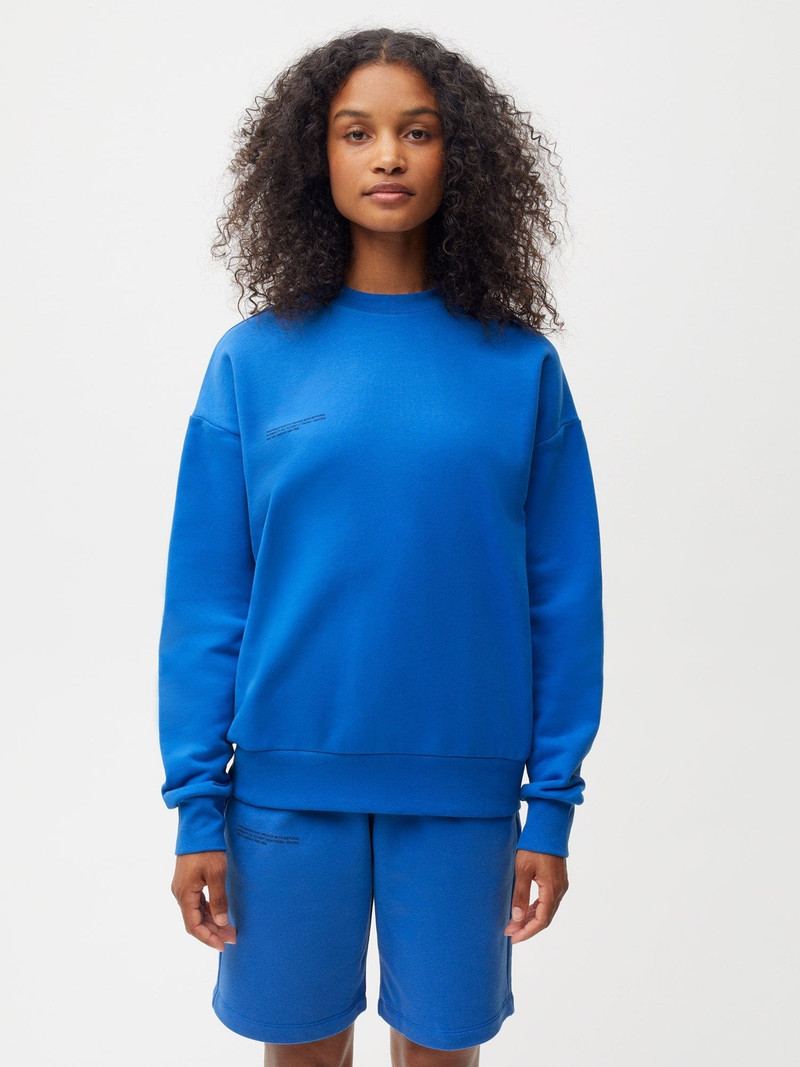 PANGAIA Womens 365 Midweight Sweatshirt - Cobalt Blue outlook