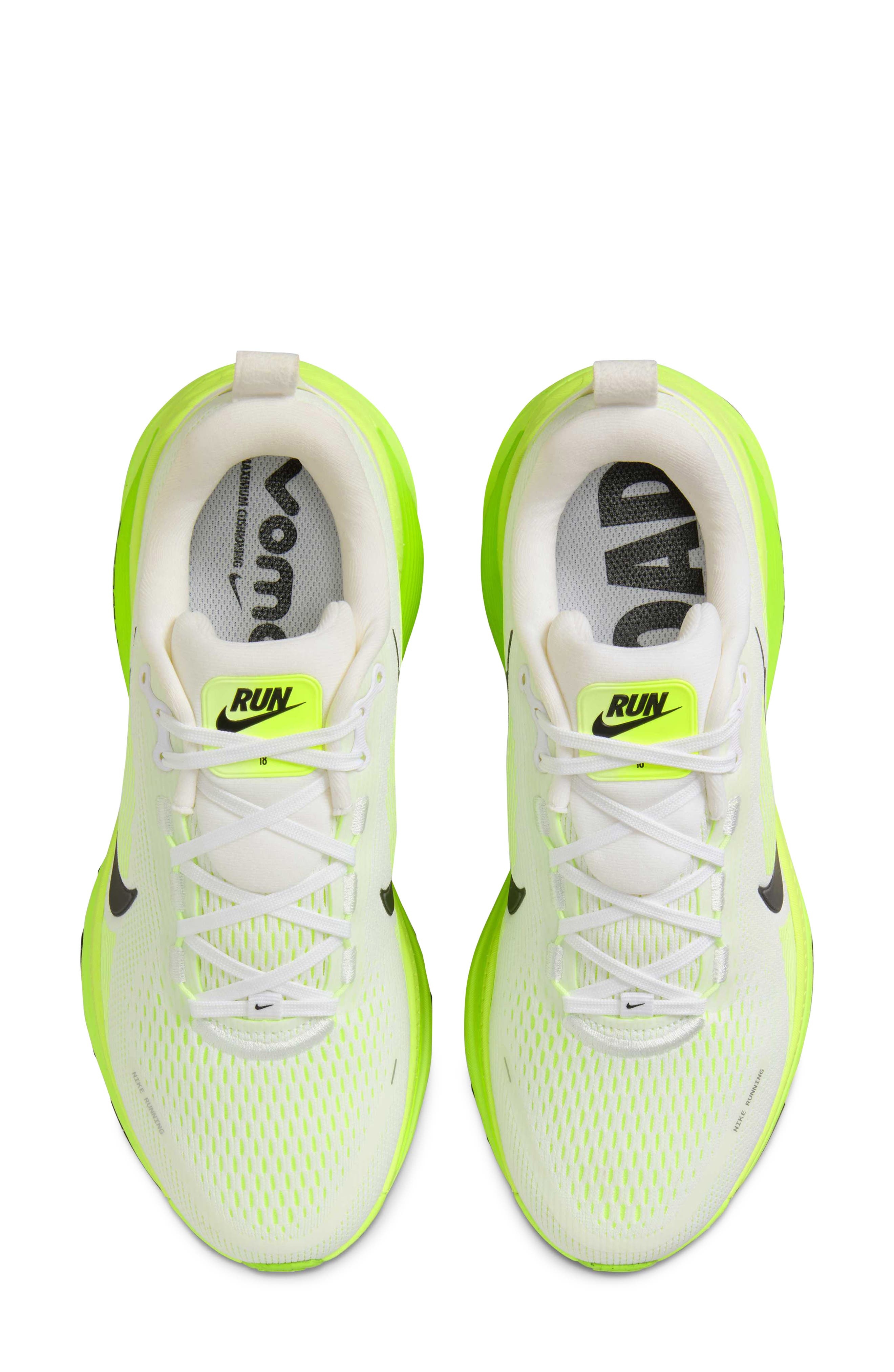 Nike Vomero 18 Running Shoe in White/Electric Green/Black at Nordstrom - 3