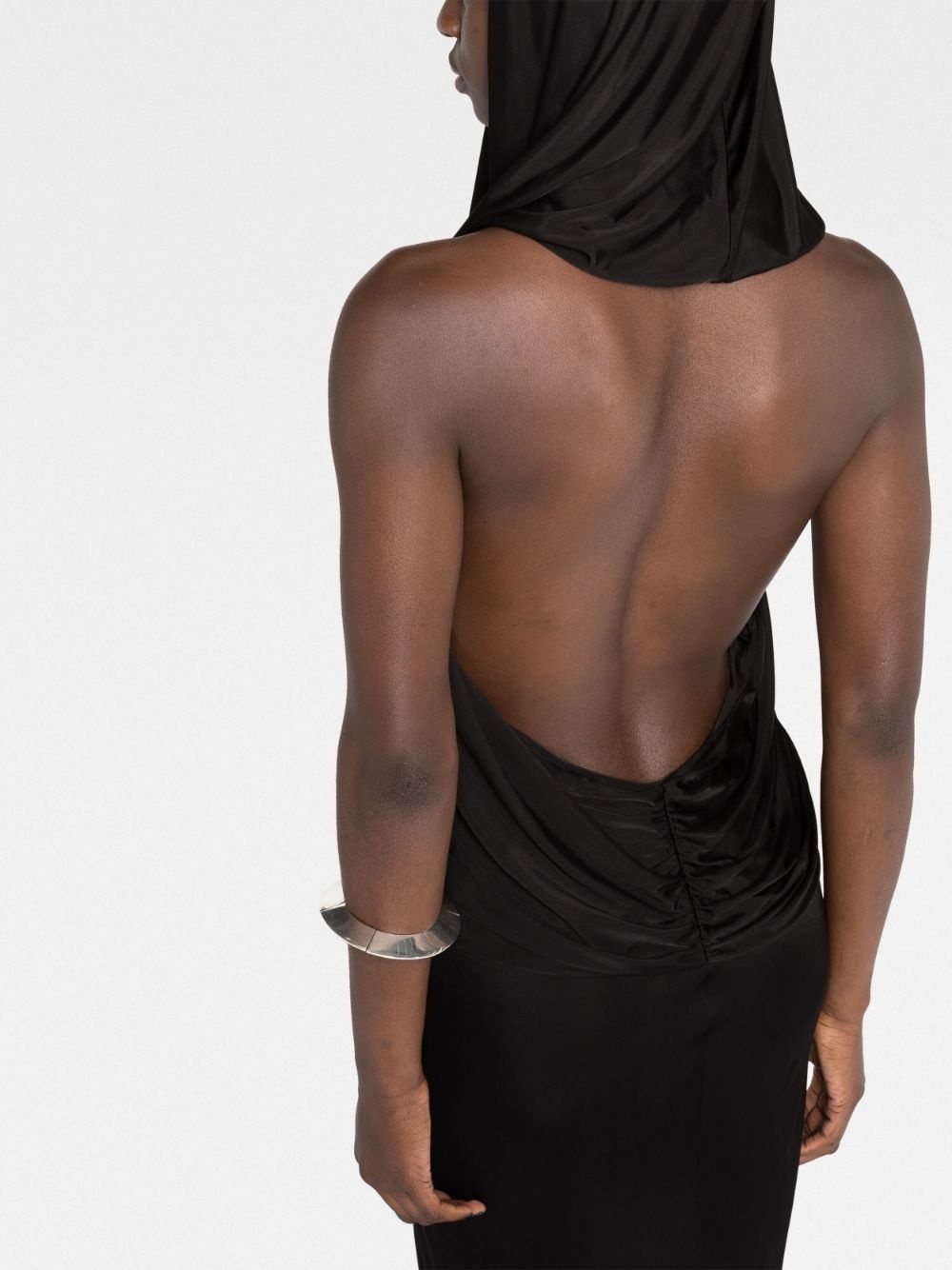 hooded draped dress - 3