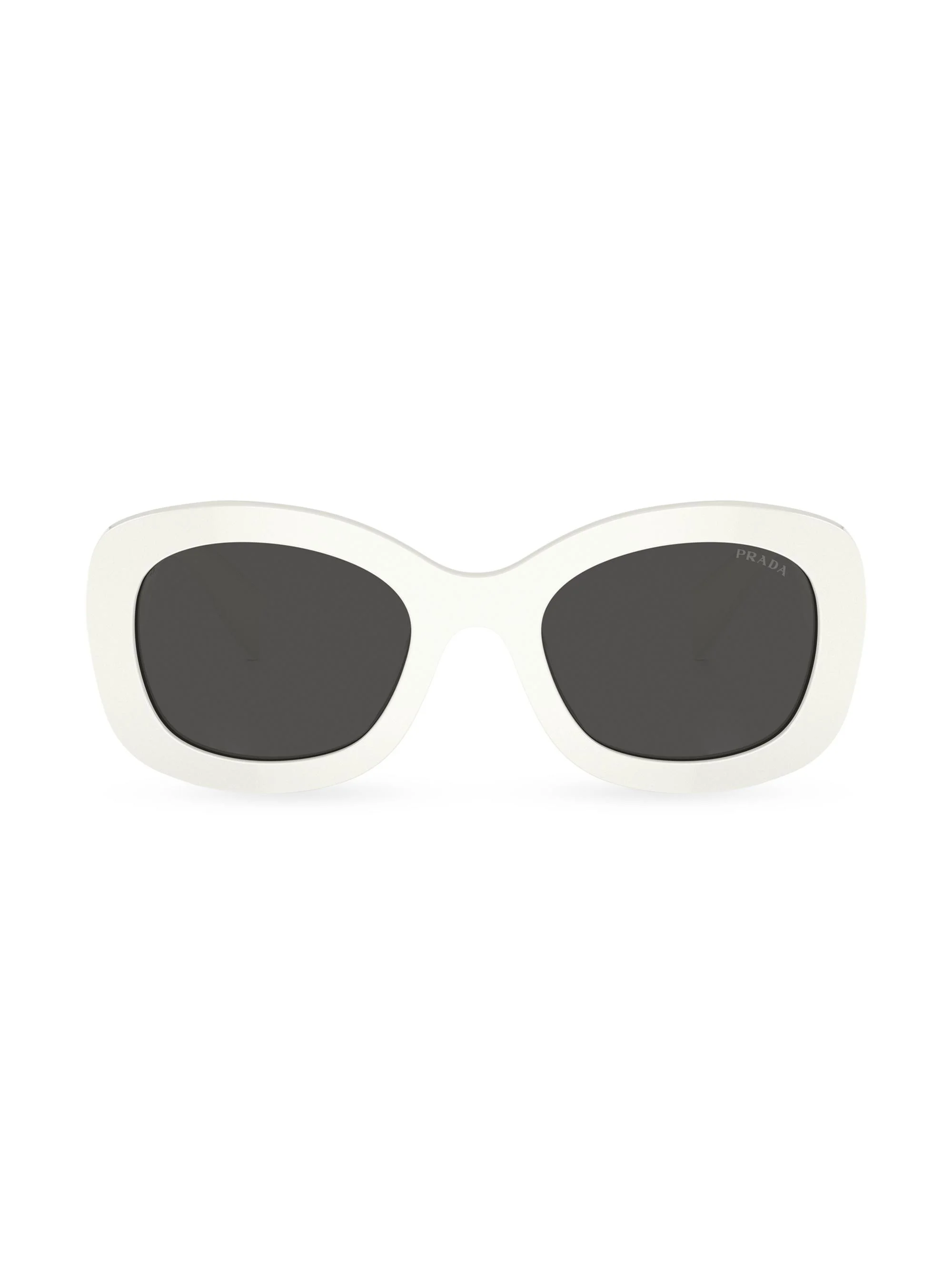 Women's 55MM Oval Sunglasses - White Dark Grey - 1