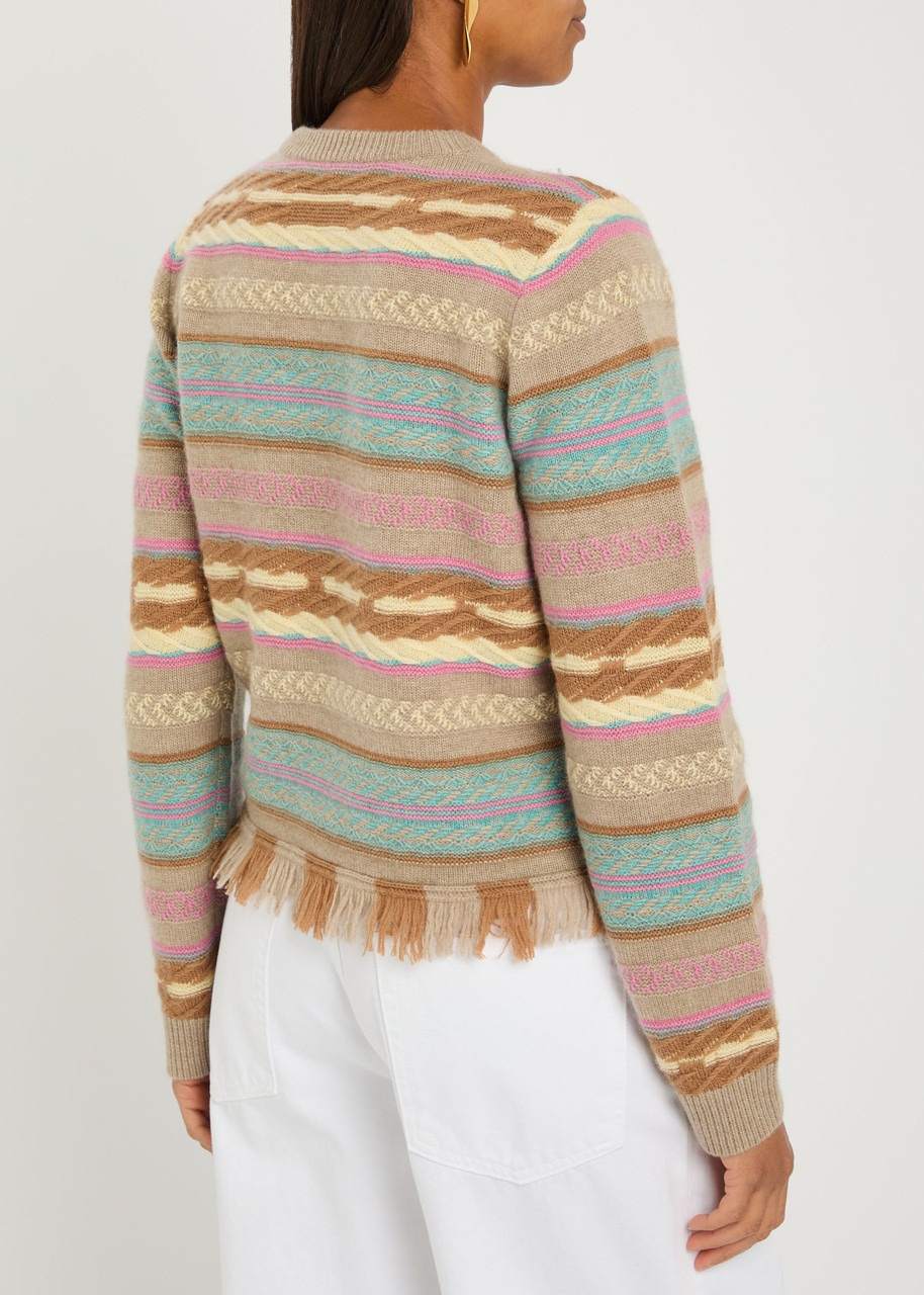 Guest In Residence Western Striped Wool and Cashmere-blend Jumper - 3