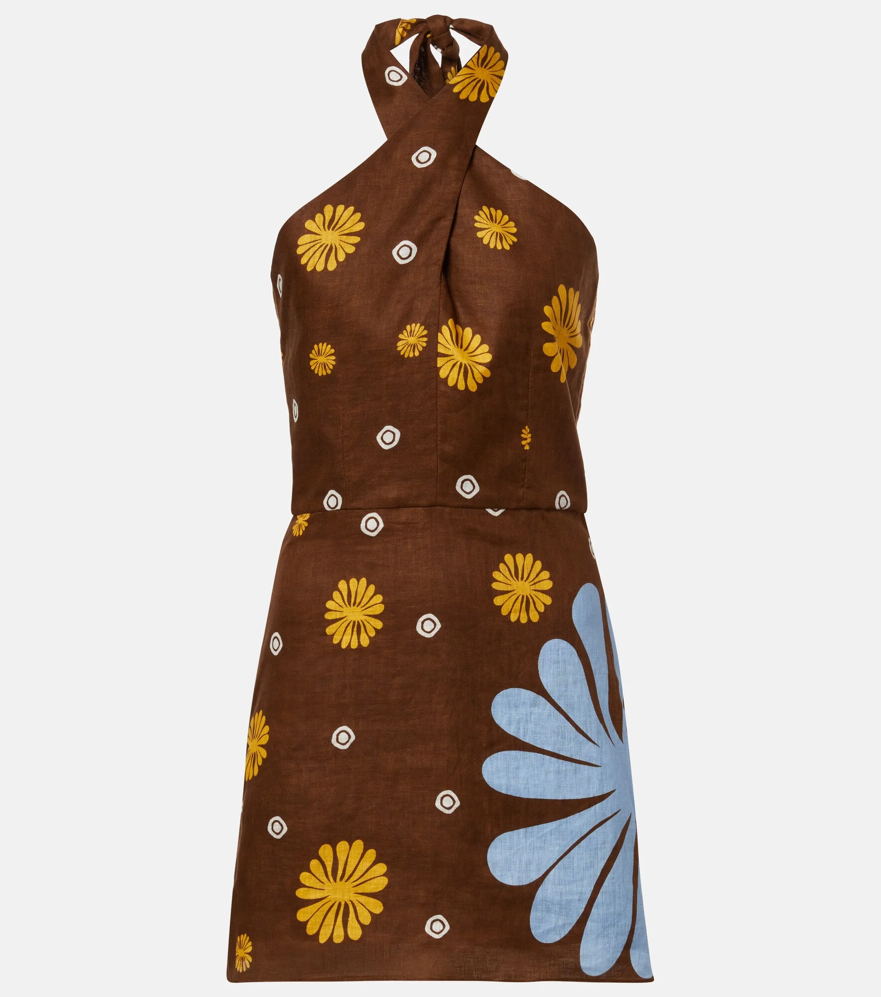 Venta halterneck floral minidress - 1
