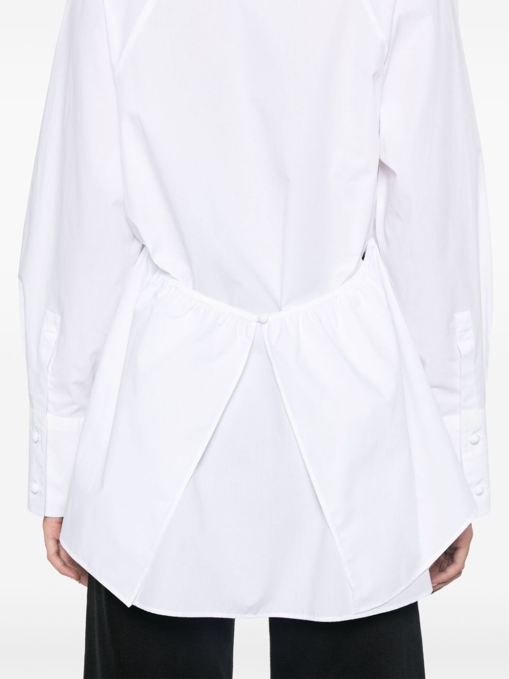 draped-detail shirt - 5