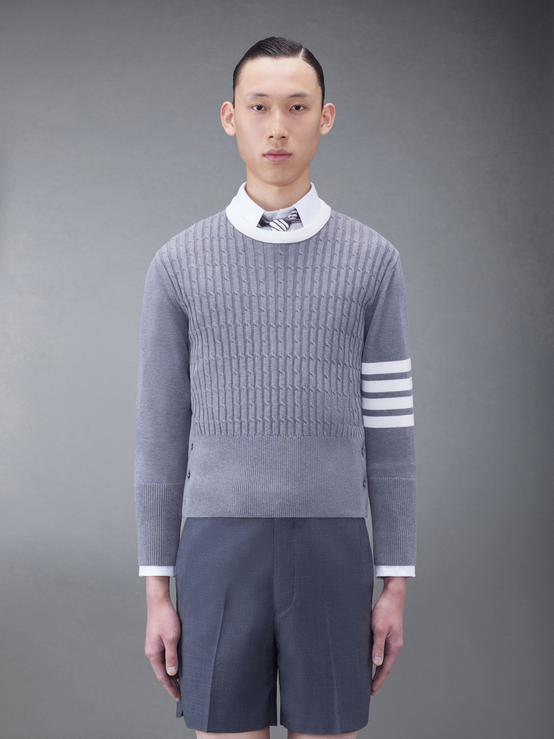4-Bar cable-knit sweatshirt 1