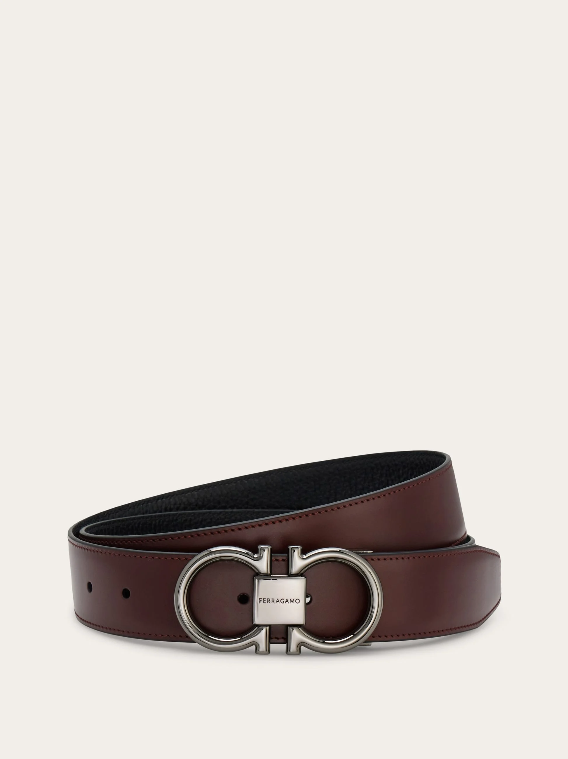 Reversible and adjustable Gancini belt - 1