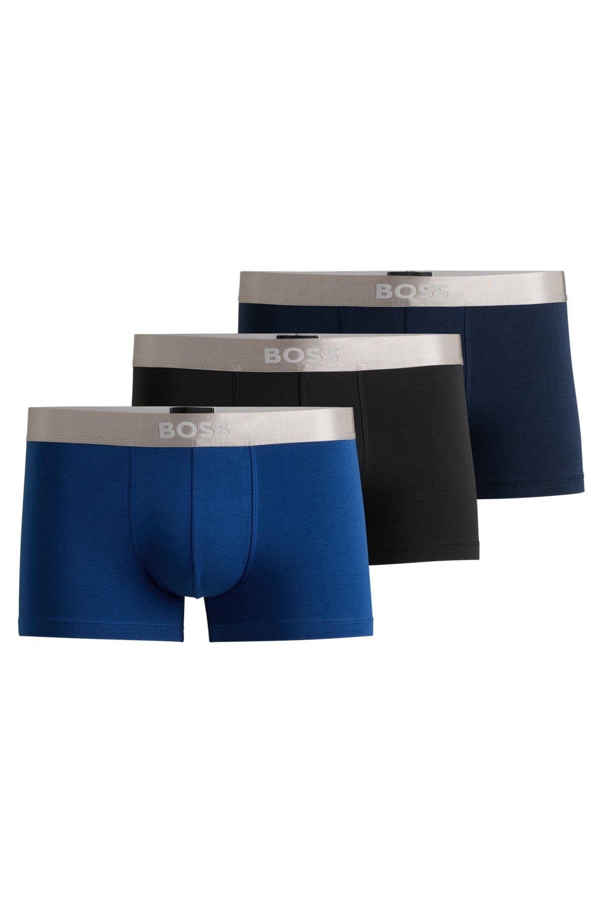 THREE-PACK OF TRUNKS WITH LOGO WAISTBANDS - 1
