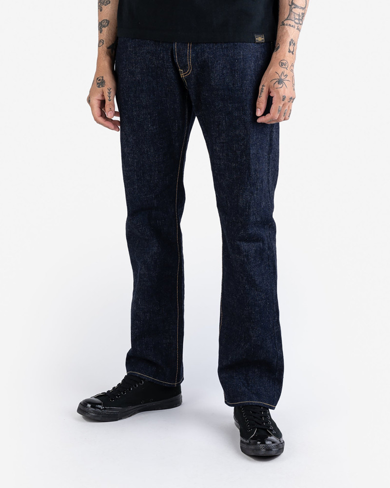 Iron Heart IH-888S-18 18OZ VINTAGE SELVEDGE DENIM RELAXED TAPERED CUT JEANS - INDIGO outlook