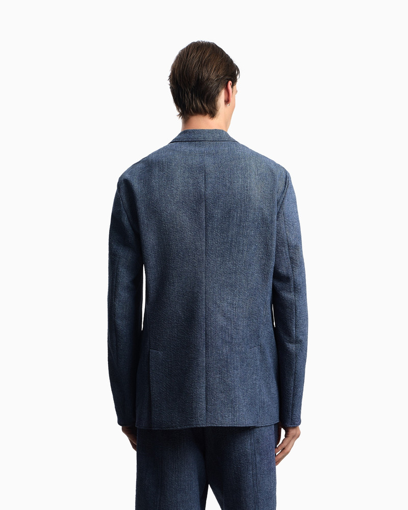 PRINTED SEERSUCKER SINGLE-BREASTED BLAZER 3