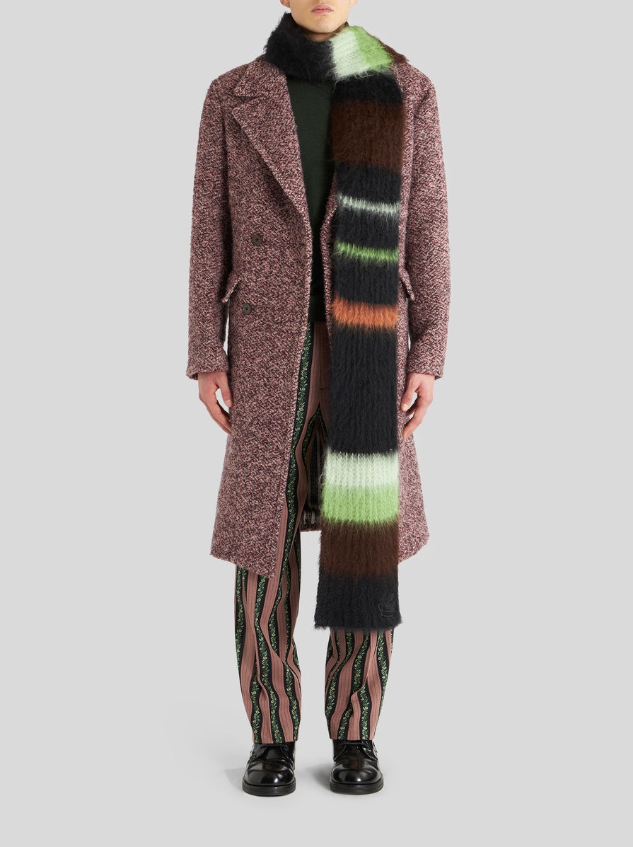 DOUBLE-BREASTED WOOL MIDI COAT - 3